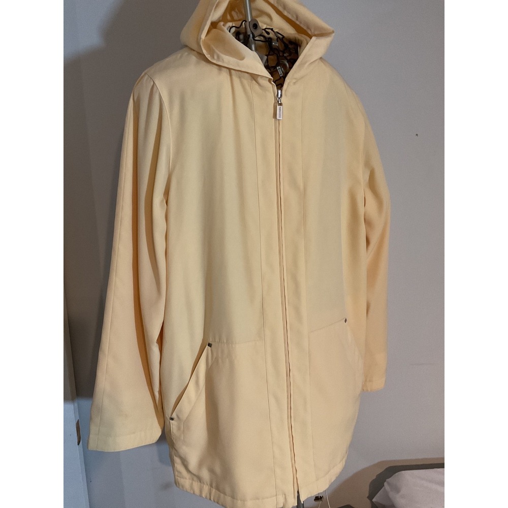 Bernardo Collection Yellow Hooded Rain Jacket Nordstrom Womens Medium‎ Full Zip
